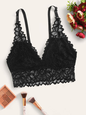 Soutien-gorge en dentelle noir - Modèle Nathalie