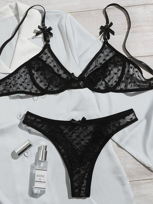 Ensemble de lingerie à armatures transparentes - Modèle Valérie