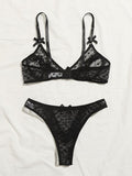 Ensemble de lingerie à armatures transparentes - Modèle Valérie