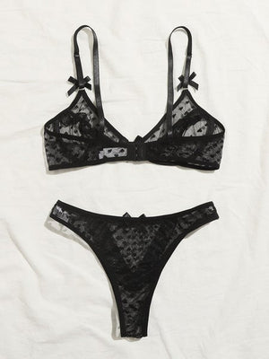 Ensemble de lingerie à armatures transparentes - Modèle Valérie