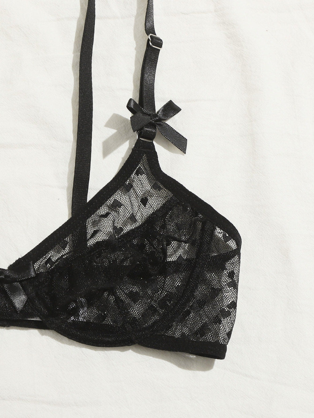 Ensemble lingerie sexy pour femme à armature noir - Modèle Nicole