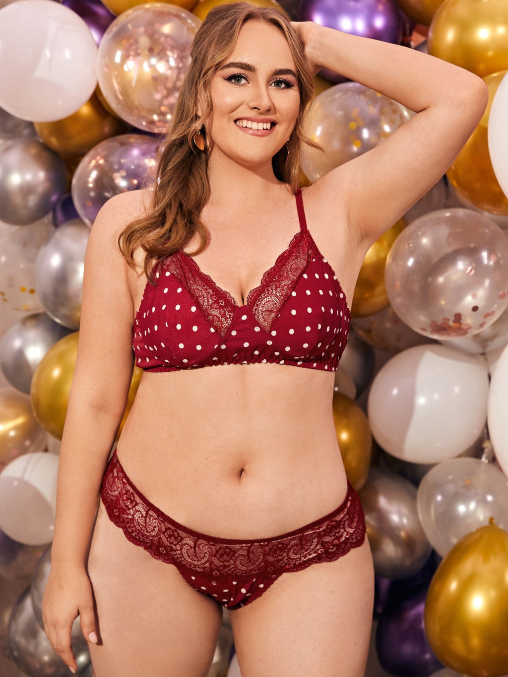 Ensemble de lingerie bordeaux - Modèle Clio