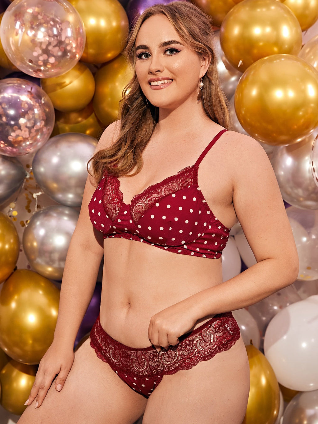 Ensemble de lingerie bordeaux - Modèle Clio