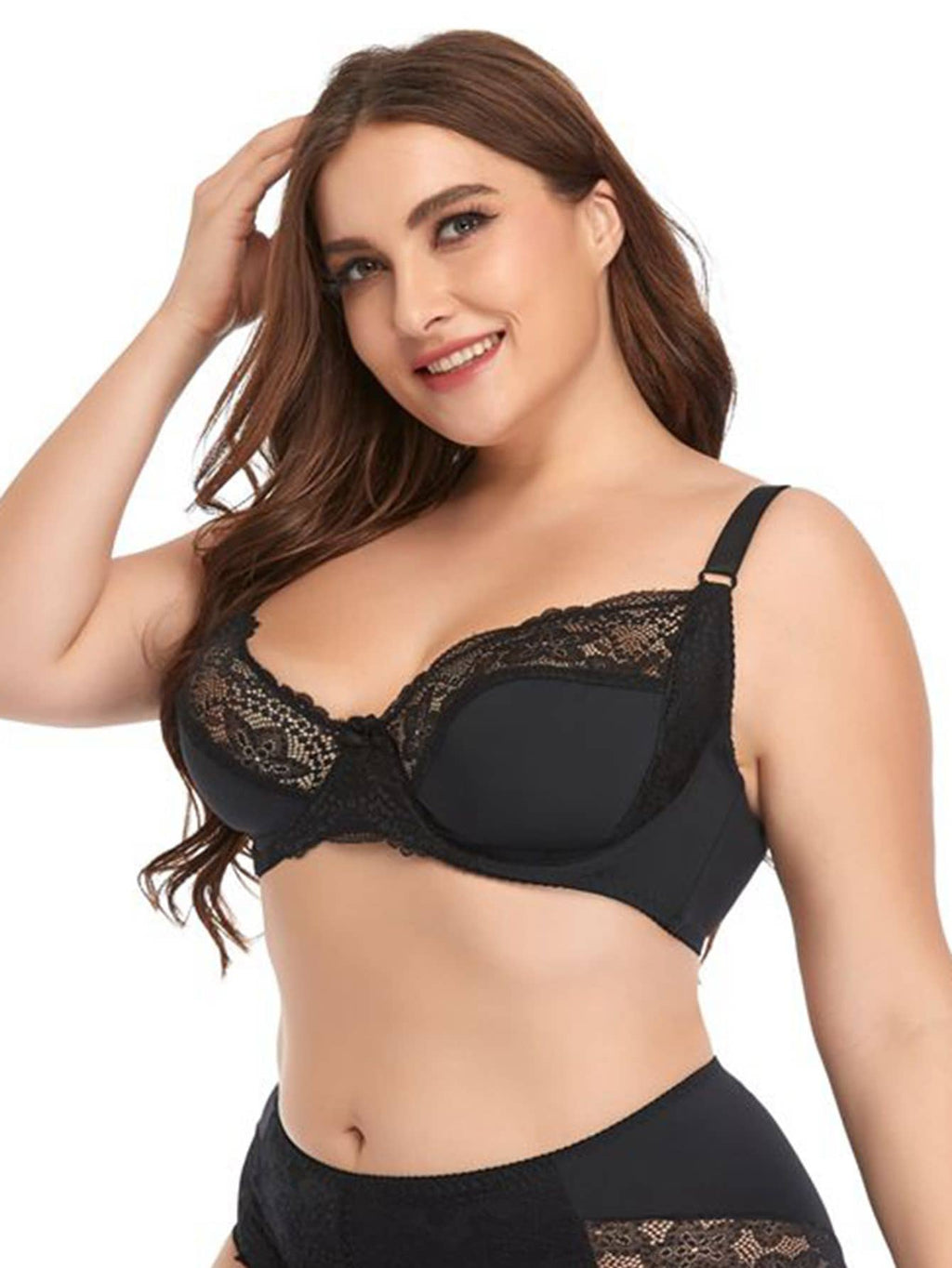 Soutien-gorge à armature noir Grande Taille - Modèle Tiphaine