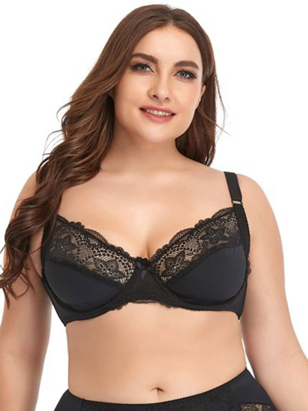 Soutien-gorge à armature noir Grande Taille - Modèle Tiphaine