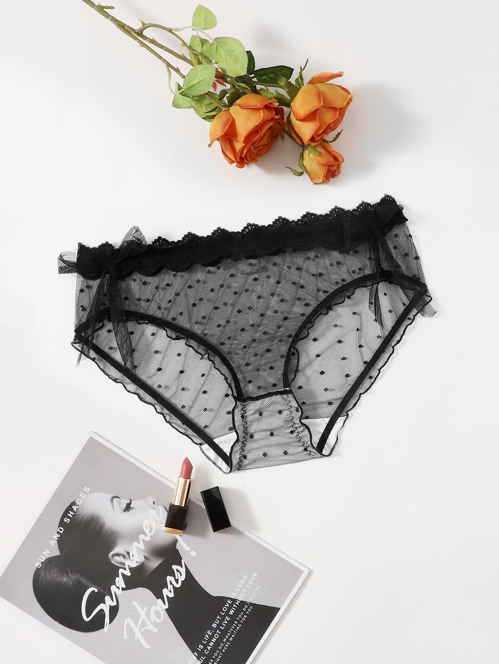 Culotte transparente noire - Modèle Sandrine