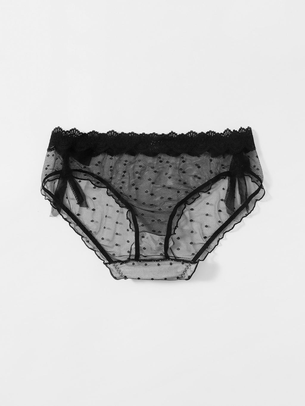 Culotte transparente noire - Modèle Sandrine