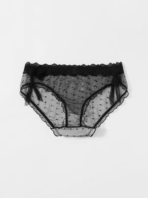 Culotte transparente noire - Modèle Sandrine