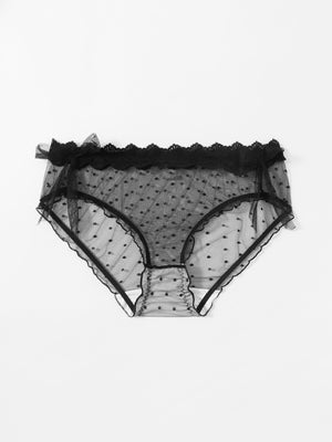 Culotte transparente noire - Modèle Sandrine