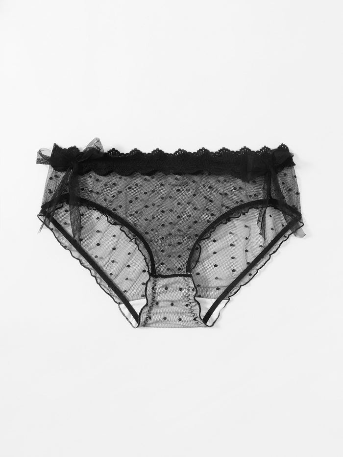 Culotte transparente noire - Modèle Sandrine