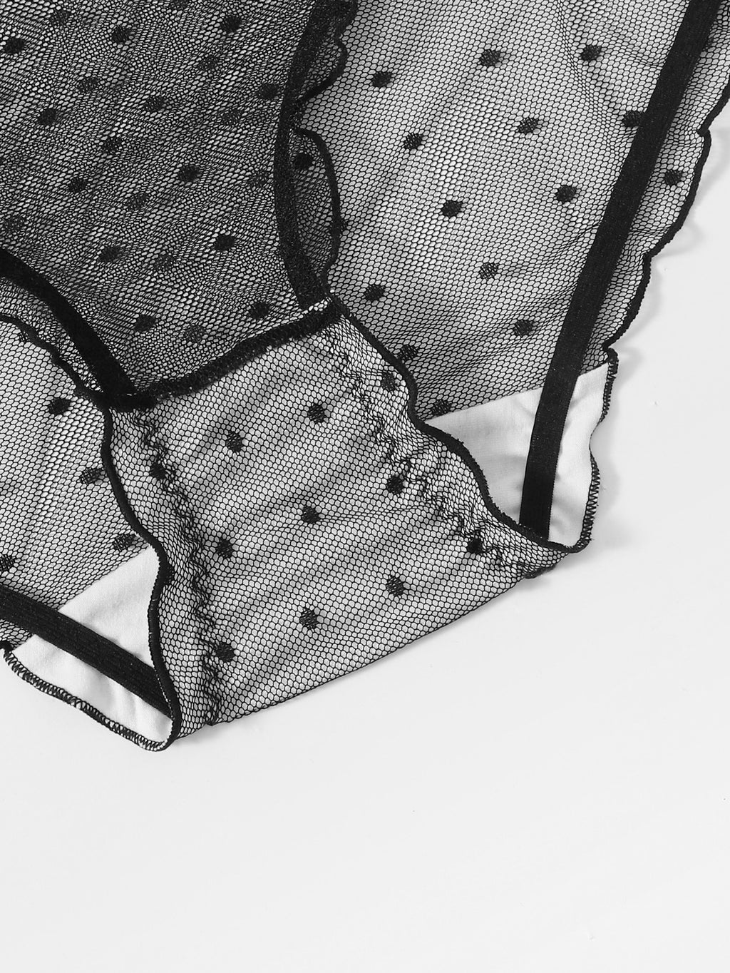Culotte transparente noire - Modèle Sandrine