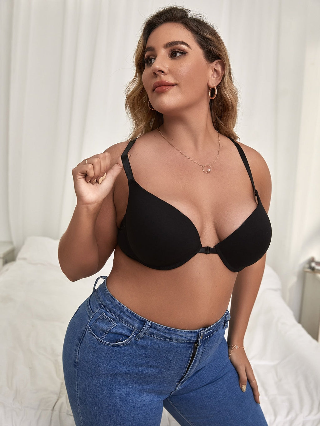 Soutien-gorge noir confort - Modèle Léontine