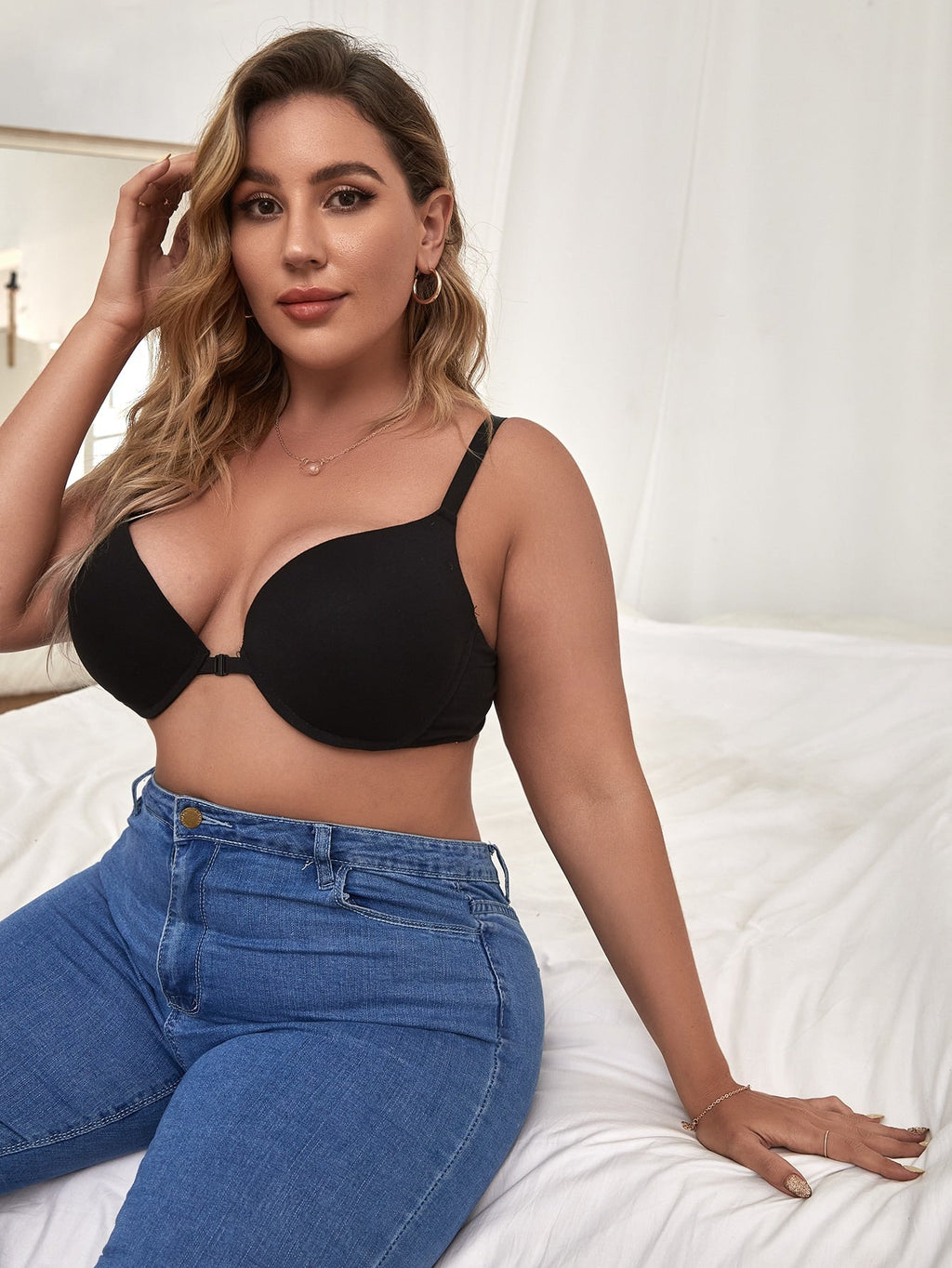 Soutien-gorge noir confort - Modèle Léontine