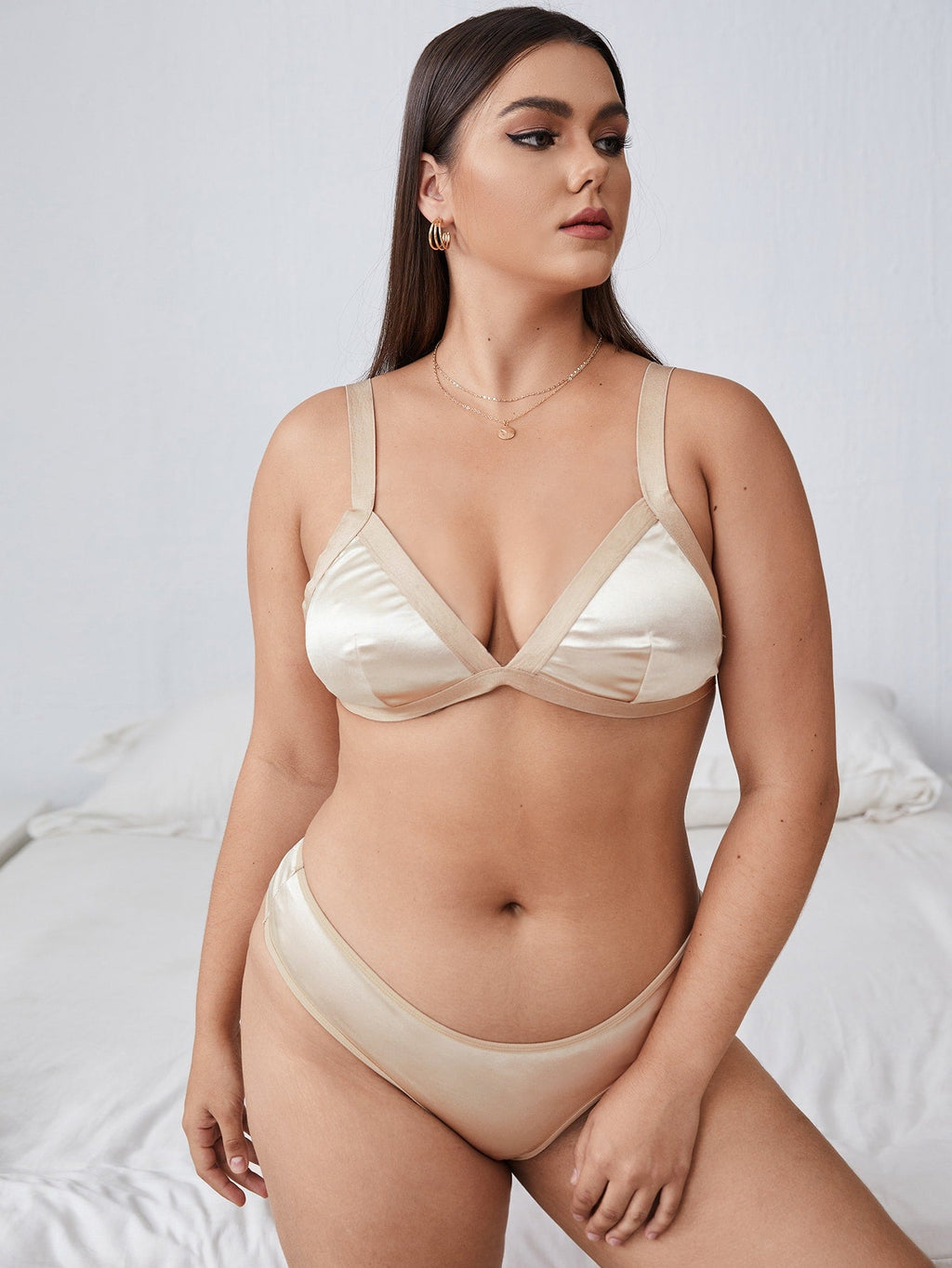 Ensemble de lingerie beige contrasté - Modèle Juliette