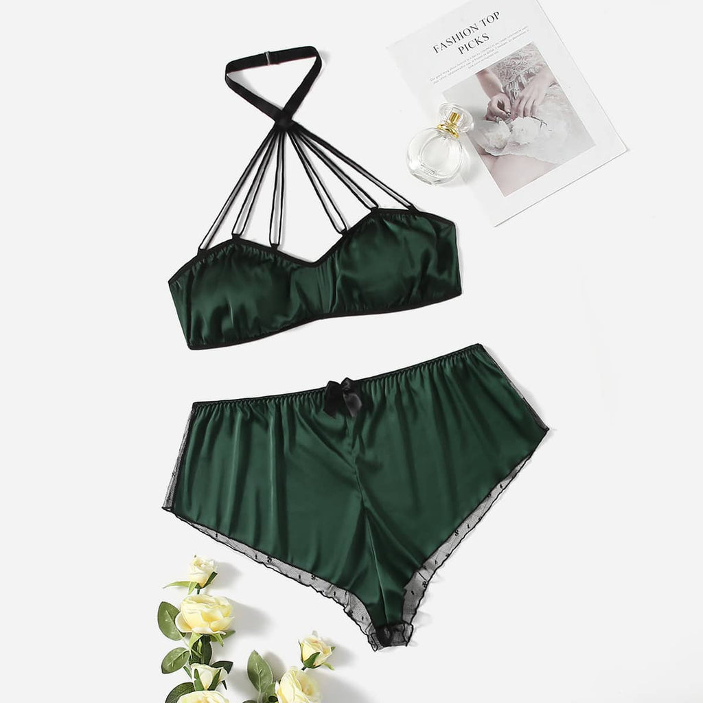 Ensemble de lingerie satin - Modèle Rolande
