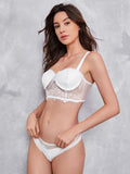 Sous-vêtement floral en dentelle - Modèle Marcelle