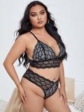 Ensemble de lingerie en dentelle festonné - Modèle Marie-Jeanne
