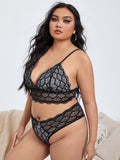 Ensemble de lingerie en dentelle festonné - Modèle Marie-Jeanne