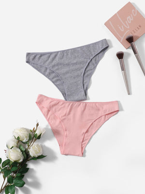 Lot de 2 culottes unies pour femme - Modèle Victorine