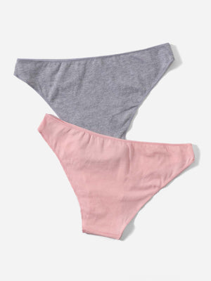 Lot de 2 culottes unies pour femme - Modèle Victorine