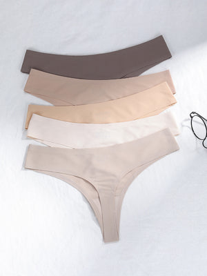 Ensemble de 5 culottes unies chair - Modèle Paule