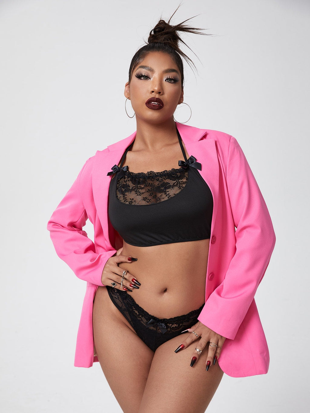 Ensemble de lingerie noire fine - Modèle Suzanne