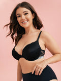 Ensemble lingerie noir imprimé floral - Modèle Joséphine