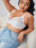 Soutien-gorge à armature et dentelle blanc - Modèle Blandine