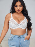 Soutien-gorge à armature et dentelle blanc - Modèle Blandine