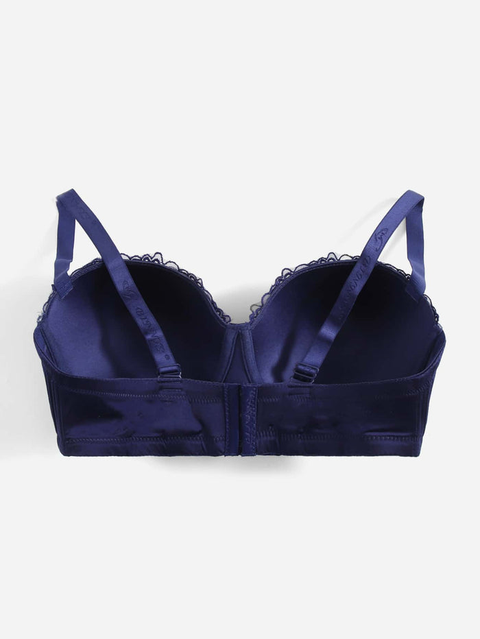 Soutien-gorge bleu à armatures en dentelle - Modèle Orianne