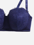 Soutien-gorge bleu à armatures en dentelle - Modèle Orianne